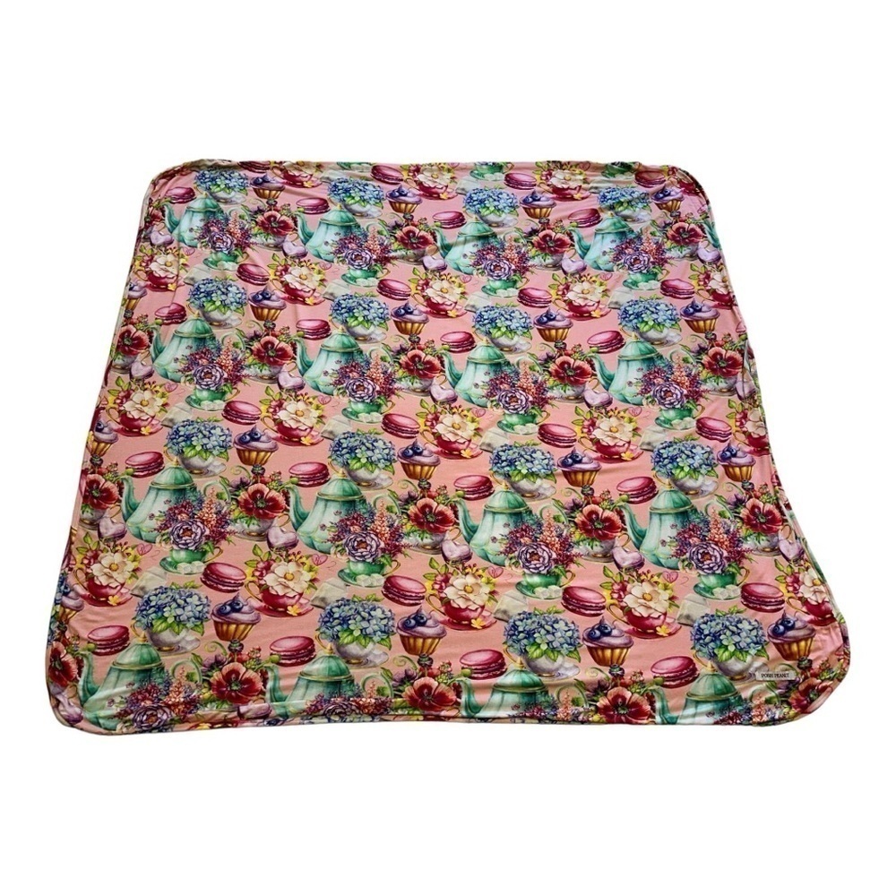 Posh Peanut Patoo Tea Party Pattern Baby Blanket